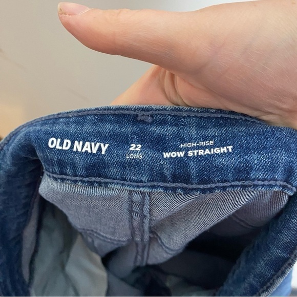 Old Navy High Rise Wow Straight Jeans 22 Long NEW Denim Women’s - Picture 6 of 7
